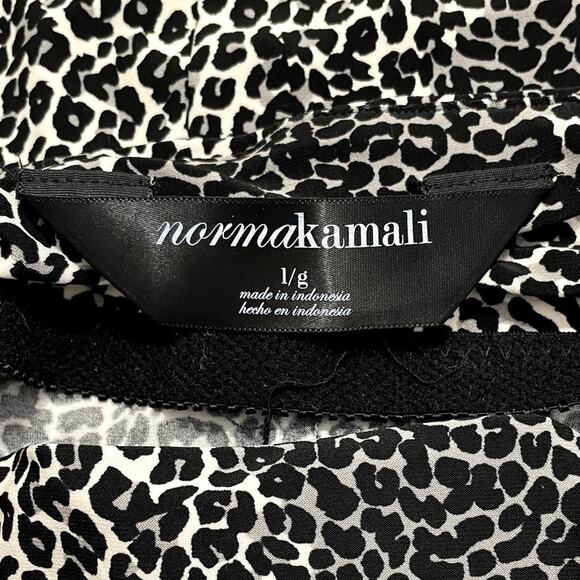 Norma Kamali Strapless Mini Tube Dress Leopard Size Large Neutral Glam Sexy - Picture 10 of 11